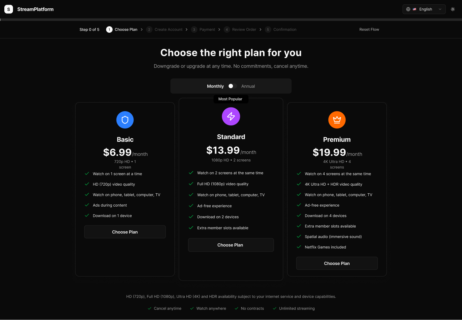 2 Monthly Plans English Dark